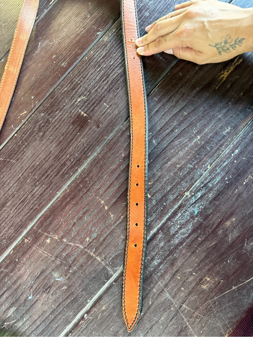 Colours By Alexander Julian’s Brown Leather Belt Size 49